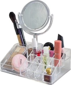 Oxid7® Organizer Voor Cosmetica Acryl - 25,5x22,5x15 Cm - 16 Vakken En Spiegel Met 3x Vergroting 8 Oxid7® Organizer Voor Cosmetica Acryl - 25,5x22,5x15 Cm - 16 Vakken En Spiegel Met 3x Vergroting -Cosmetica Winkel 1005x1200 1