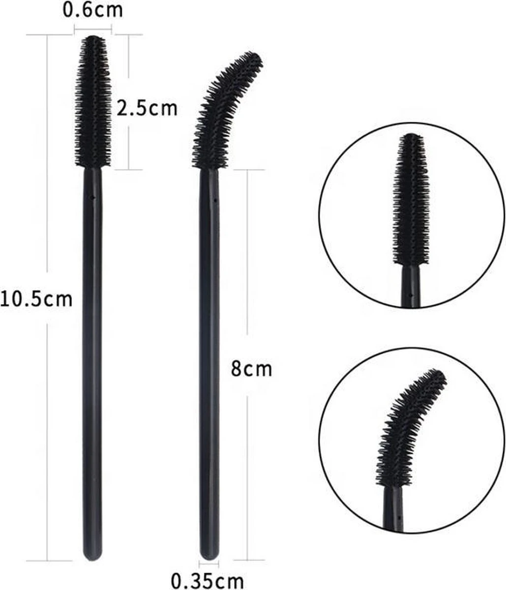 Lashes & More – 50 Stuks Siliconen WimperBorsteltjes – Zwart - Mascara Borsteltjes - Mascara Borstel - Wimper Borstel - Siliconen Wimperborstel - Wimperborstel Voor Wimper Extensions - Siliconen Wenkbrauwborstel -Siliconen Top - Wenkbrauw Kwast 6 Lashes & More – 50 Stuks Siliconen WimperBorsteltjes – Zwart - Mascara Borsteltjes - Mascara Borstel - Wimper Borstel - Siliconen Wimperborstel - Wimperborstel Voor Wimper Extensions - Siliconen Wenkbrauwborstel -Siliconen Top - Wenkbrauw Kwast - Afbeelding 4