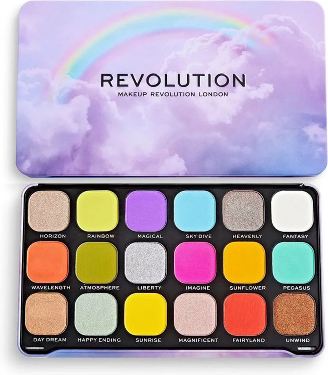 Makeup Revolution Eyeshadow Palette - Rainbow 4 Makeup Revolution Eyeshadow Palette - Rainbow - Afbeelding 2