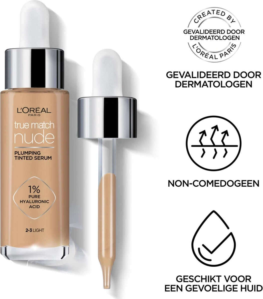 L'Oréal Paris True Match Tinted Serum FOundation - 7-8 Tan Deep - 30ml 4 L'Oréal Paris True Match Tinted Serum FOundation - 7-8 Tan Deep - 30ml - Afbeelding 2
