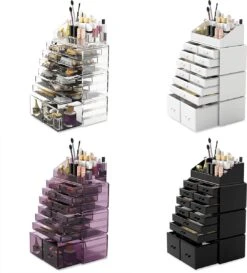 Make-up Cosmetische Organizer Opbergladen Display Dozen Case Met Laden (12D, Transparant) -Cosmetica Winkel 1087x1200 2