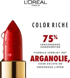 L’Oréal Paris Lippenstift Color Riche Satin - 125 Maison Marais Rood 17 L’Oréal Paris Lippenstift Color Riche Satin - 125 Maison Marais Rood -Cosmetica Winkel 1088x1200