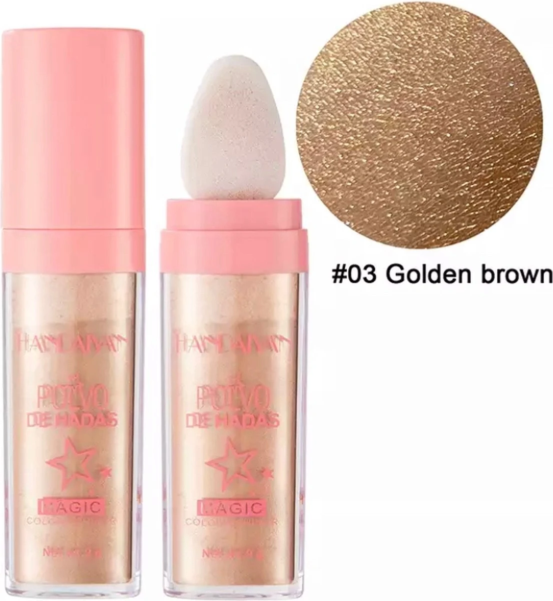 Polvo De Hadas - Highlighter - Glitter - Kleur Goudbruin (Trend) 3 Polvo De Hadas - Highlighter - Glitter - Kleur Goudbruin (Trend)