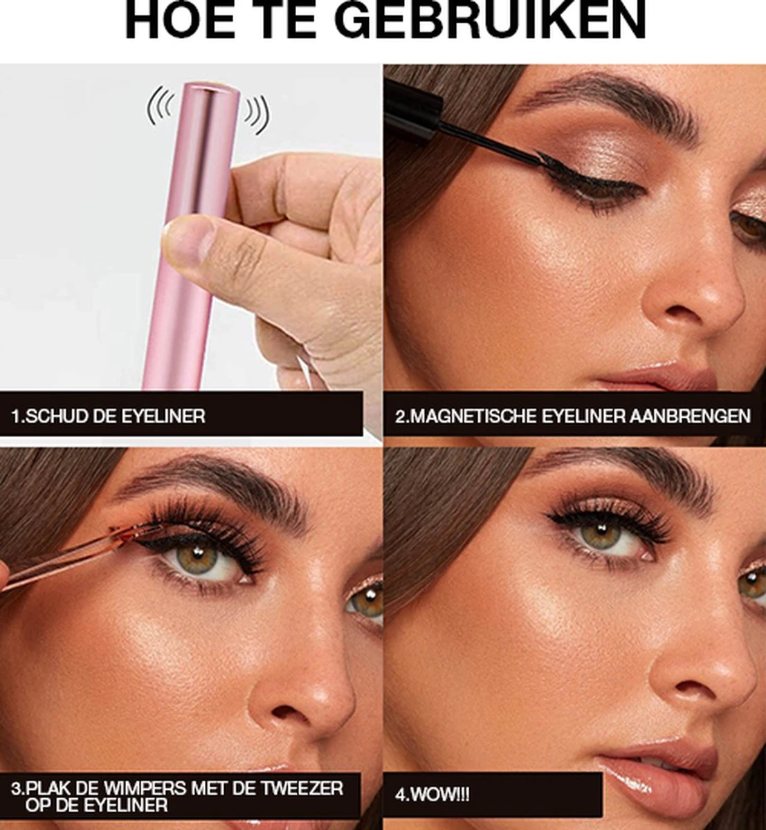 Merkloos Magnetische Wimpers - Natuurlijke Look - Magnetische Nep Wimpers Met 2 Magnetic Eyeliners En Applicator - Valse Wimpers - Magnetic Lashes - Magnetische Wimpers Set - 3D Fake Lashes 6 Merkloos Magnetische Wimpers - Natuurlijke Look - Magnetische Nep Wimpers Met 2 Magnetic Eyeliners En Applicator - Valse Wimpers - Magnetic Lashes - Magnetische Wimpers Set - 3D Fake Lashes - Afbeelding 4