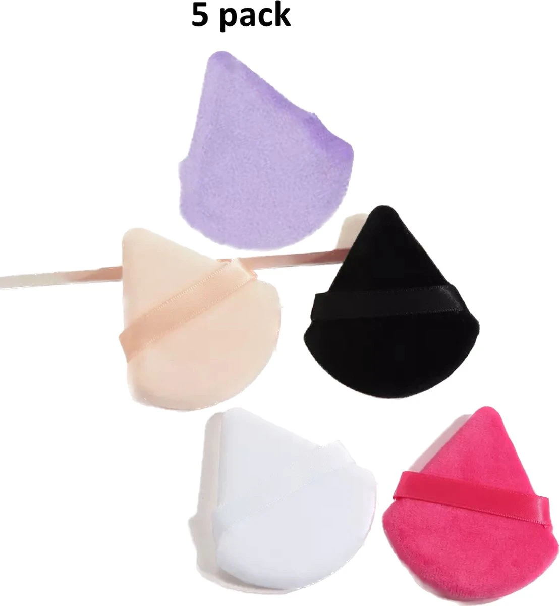 Merkloos Powder Puff Triangle - Make-up Spons - Driehoek Beautyblender - Tool - Puff Set - Puff Spons - Verpakt Per 5 3 Merkloos Powder Puff Triangle - Make-up Spons - Driehoek Beautyblender - Tool - Puff Set - Puff Spons - Verpakt Per 5