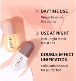 Merkloos Palm Cosmetics Lip Plumper Dag En Nacht (2 Stuks) - Lip Filler - Lip Vergroter - Volle Lippen - Gember Extract & Vitamine E - (Gratis Levering) 9 Merkloos Palm Cosmetics Lip Plumper Dag En Nacht (2 Stuks) - Lip Filler - Lip Vergroter - Volle Lippen - Gember Extract & Vitamine E - (Gratis Levering) -Cosmetica Winkel 1124x1200