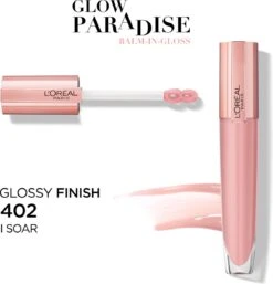 L'Oréal Paris Glow Paradise Balm In Gloss - 402 I Soar - Transparant Roze - Volumegevende Lipgloss - 7 Ml 9 L'Oréal Paris Glow Paradise Balm In Gloss - 402 I Soar - Transparant Roze - Volumegevende Lipgloss - 7 Ml -Cosmetica Winkel 1154x1200