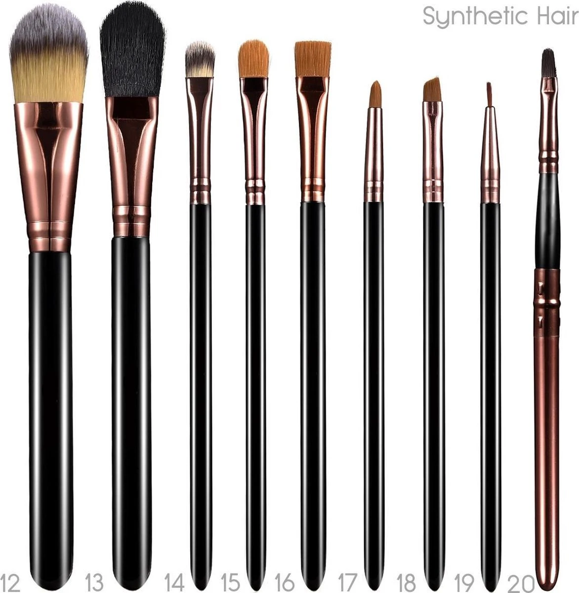 Evvie Professionele 29-delige Make-up Kwasten Set Deluxe Visagie Kwastenset 7 Evvie Professionele 29-delige Make-up Kwasten Set Deluxe Visagie Kwastenset - Afbeelding 5