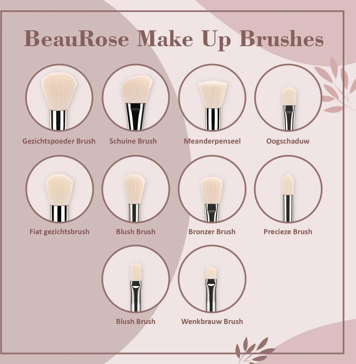 Luxe Make Up Kwasten Set - Make Up Brush - Oogschaduw – Beauty - Foundation Kwast - Poederkwast - Brush - Make Up - Cosmetica - Kwasten Set – Make Up Etui - Make Up Penselen Set – Make Up Set 9 Luxe Make Up Kwasten Set - Make Up Brush - Oogschaduw – Beauty - Foundation Kwast - Poederkwast - Brush - Make Up - Cosmetica - Kwasten Set – Make Up Etui - Make Up Penselen Set – Make Up Set - Afbeelding 7