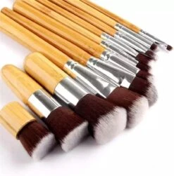 10-delig Bamboe Make-up Geschenkset- Make-up Kwasten - Make Up Brush- Poederkwast -Make Up Penselen Set -Foundation Kwast- Poeder Kwast- Concealer Brush- Lip Brush -Cosmetica Winkel 1181x1200 2