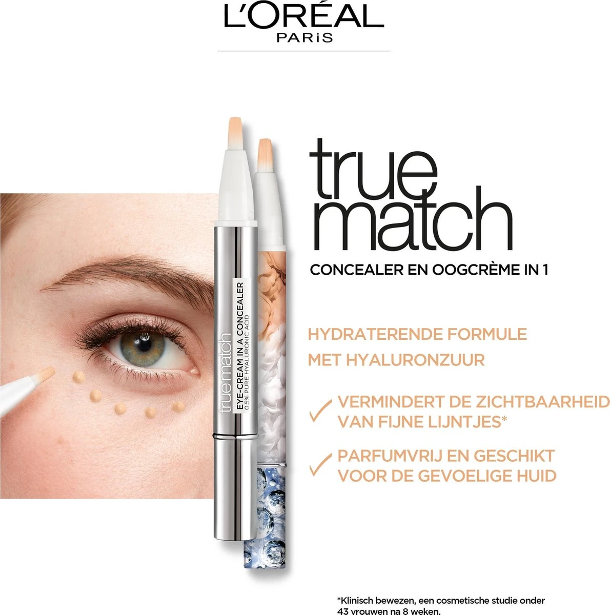 L’Oréal Paris True Match Touche Magique Concealer - N3-5 Natural Beige 13 L’Oréal Paris True Match Touche Magique Concealer - N3-5 Natural Beige - Afbeelding 11
