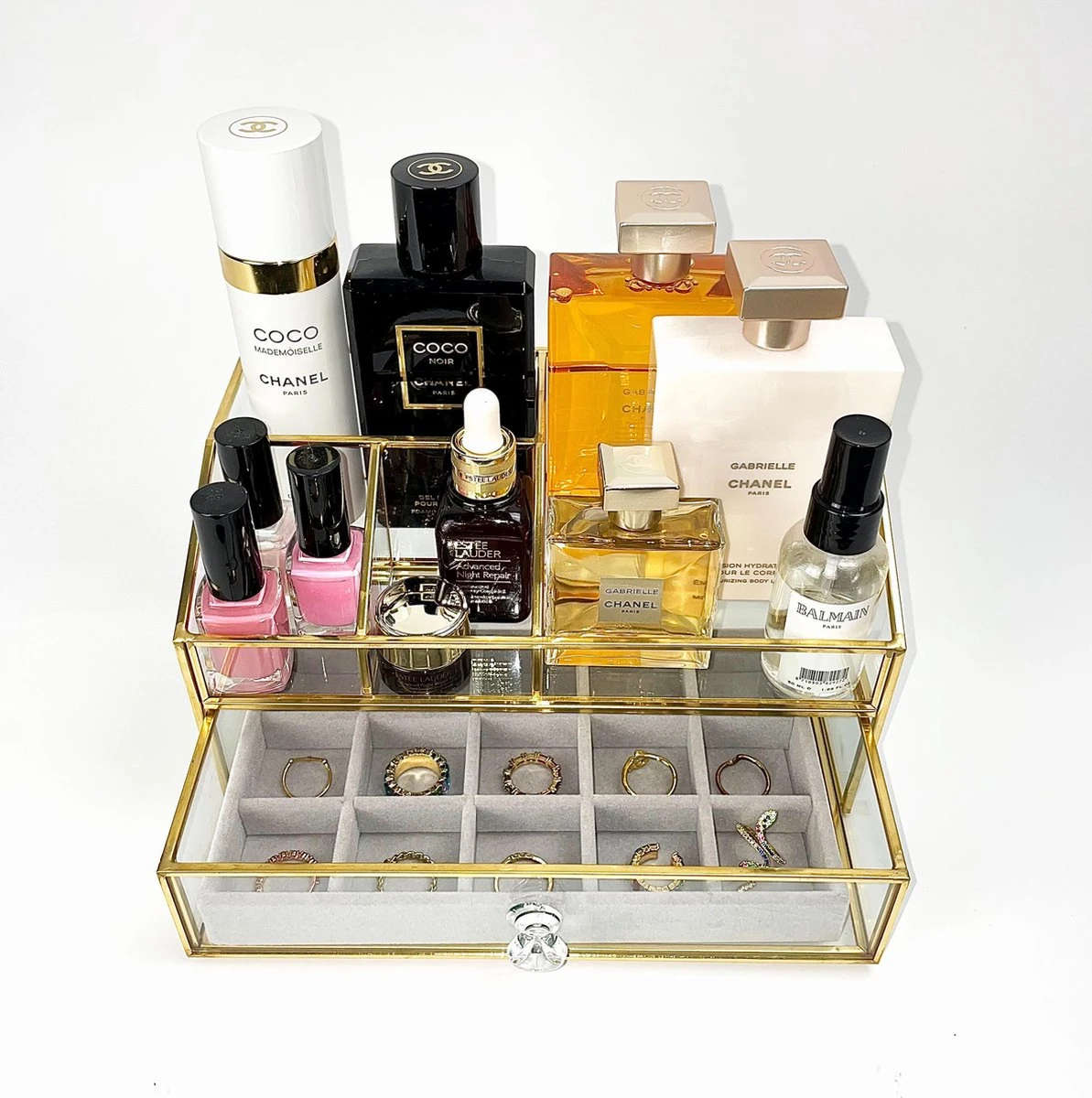 Make Up Organizer Stella | Goud| Cosmetica Organizer|sieraden Organizer | Make Up Organizer | Beautybox | Vitrine Boxje | Glazen Box |Makeup Organizer |Beauty Organizer | Makeupbox |Organizer | Storage Box |Make-uporganizer| Opbergdoos | Sieradendoos 3 Make Up Organizer Stella | Goud| Cosmetica Organizer|sieraden Organizer | Make Up Organizer | Beautybox | Vitrine Boxje | Glazen Box |Makeup Organizer |Beauty Organizer | Makeupbox |Organizer | Storage Box |Make-uporganizer| Opbergdoos | Sieradendoos