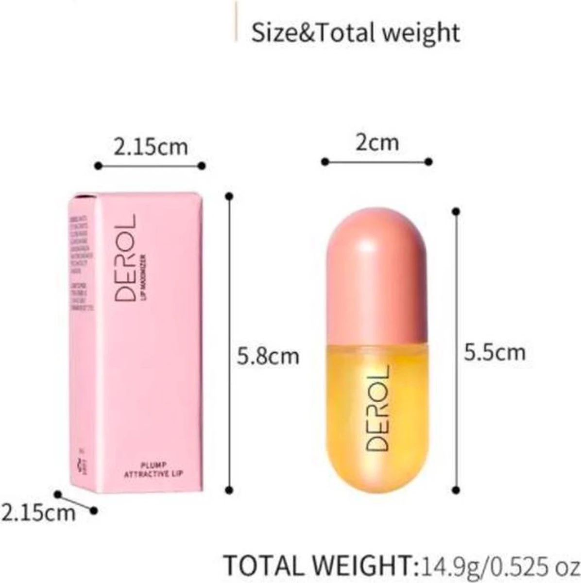 Natuurlijke Lip Plumper | Plumping | Vollere Lippen In 2 Min | Lip Vergroter| Lip Maximizer | Gember Extract & Vitamine E 5 Natuurlijke Lip Plumper | Plumping | Vollere Lippen In 2 Min | Lip Vergroter| Lip Maximizer | Gember Extract & Vitamine E - Afbeelding 3