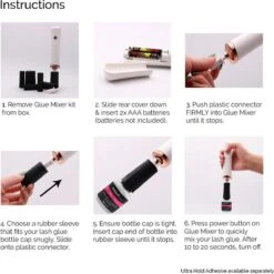 Lashes & More - GLUE SHAKER - Lijmschudder - Inkt Mixen - GLUE MIXER - Voor Het Goed Mengen Van Wimperlijm Nagellak Pigment Of Tattoo Inkt - Met Ventilator -Cosmetica Winkel 1198x1200 11