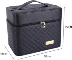 Confibel Make Up Koffer - Uitklapbaar - 5 Opbergbakken - Met Spiegel - Zwart 27 Confibel Make Up Koffer - Uitklapbaar - 5 Opbergbakken - Met Spiegel - Zwart -Cosmetica Winkel 1200x1011 4