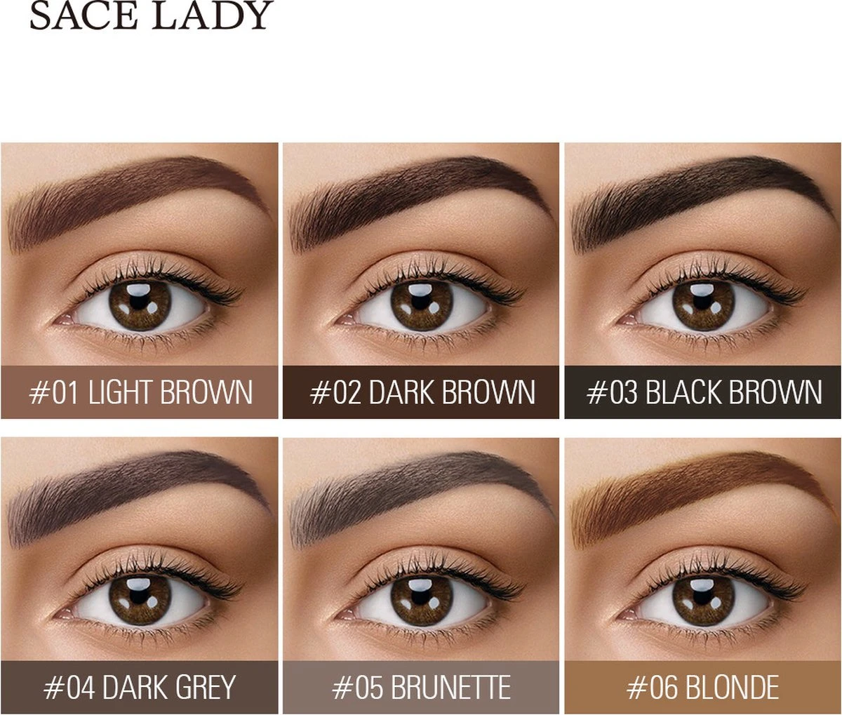 Sace Lady Tattoo Brow Peel-Off Gel - Brow Gel - Wenkbrauw Gel Mascara – Dark Brown #02 – Assortiment ‘Het Gemak’ 5 Sace Lady Tattoo Brow Peel-Off Gel - Brow Gel - Wenkbrauw Gel Mascara – Dark Brown #02 – Assortiment ‘Het Gemak’ - Afbeelding 4