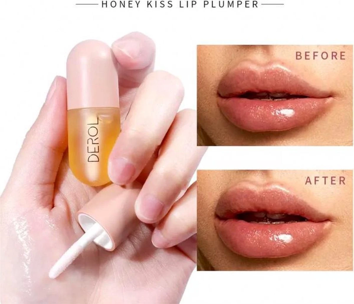 Natuurlijke Lip Plumper | Plumping | Vollere Lippen In 2 Min | Lip Vergroter| Lip Maximizer | Gember Extract & Vitamine E 4 Natuurlijke Lip Plumper | Plumping | Vollere Lippen In 2 Min | Lip Vergroter| Lip Maximizer | Gember Extract & Vitamine E - Afbeelding 2