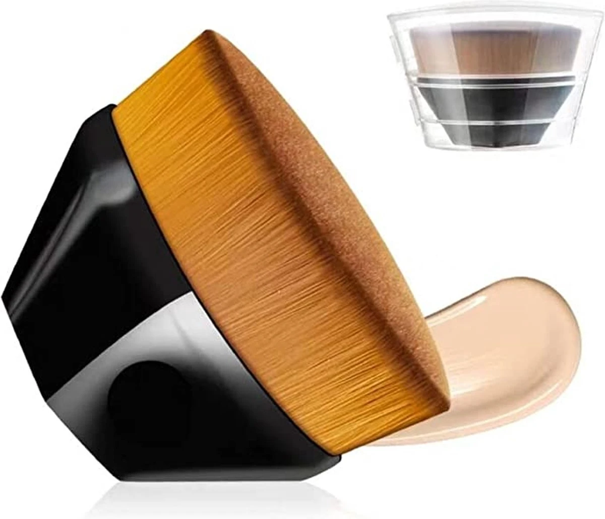 Michele Curls - Kabuki Brush - Foundation Brush - Foundation Borstel - Zwart 4 Michele Curls - Kabuki Brush - Foundation Brush - Foundation Borstel - Zwart - Afbeelding 2