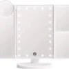 UNIQ Trifold Make Up Spiegel Met LED Verlichting En 2 Vergrootspiegels - Staande Spiegel - 21 LED-lampjes - Op Batterijen En USB (kabel Incl) - Wit -Cosmetica Winkel 1200x1061 2