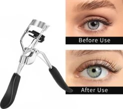 INTER-ESQUE® Wimperkruller Met Kam - Eyelash Curler + 5x Gratis Extra Siliconen Pad - Zwart/Zilver -Cosmetica Winkel 1200x1066 4