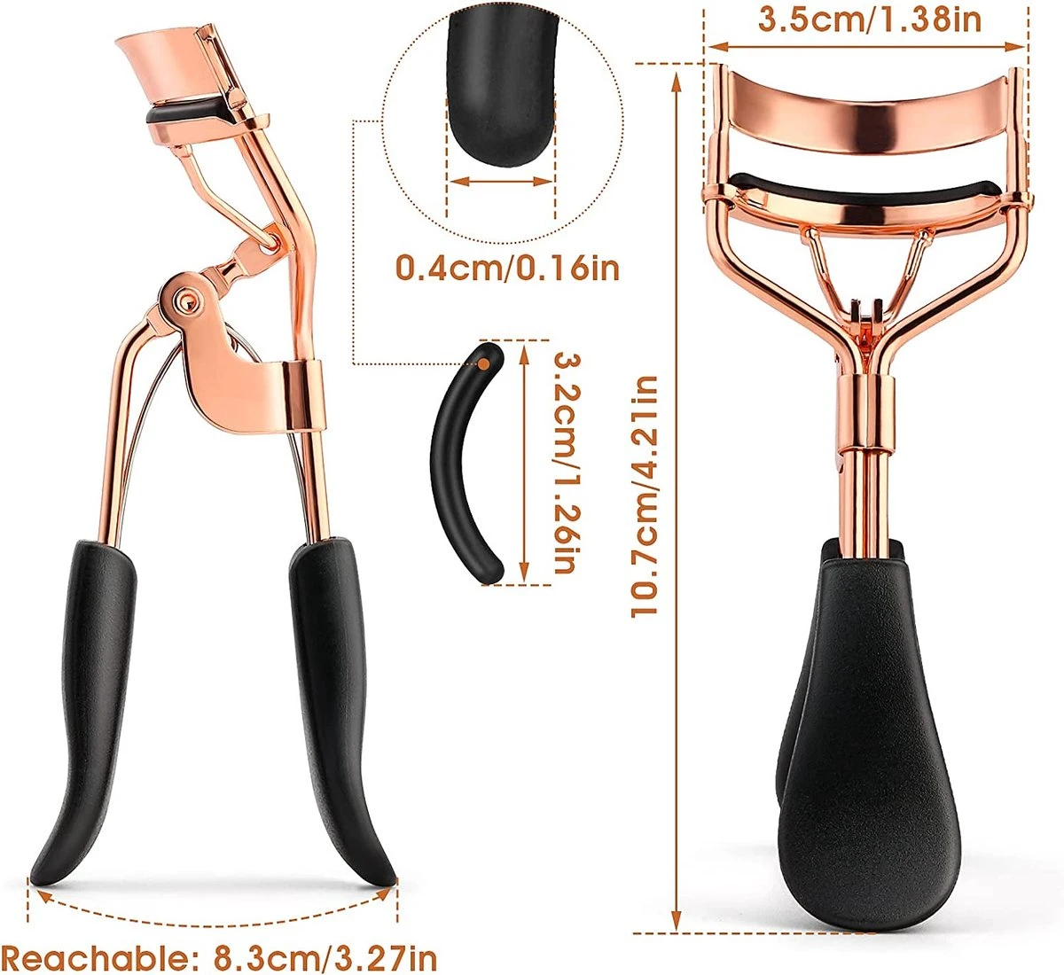 BOTC Professionele Wimperkruller / Wimperkrultang -kleurig - Wimperlifting - Persoonlijke Verzorging - Beauty - Make-up 6 BOTC Professionele Wimperkruller / Wimperkrultang -kleurig - Wimperlifting - Persoonlijke Verzorging - Beauty - Make-up - Afbeelding 4