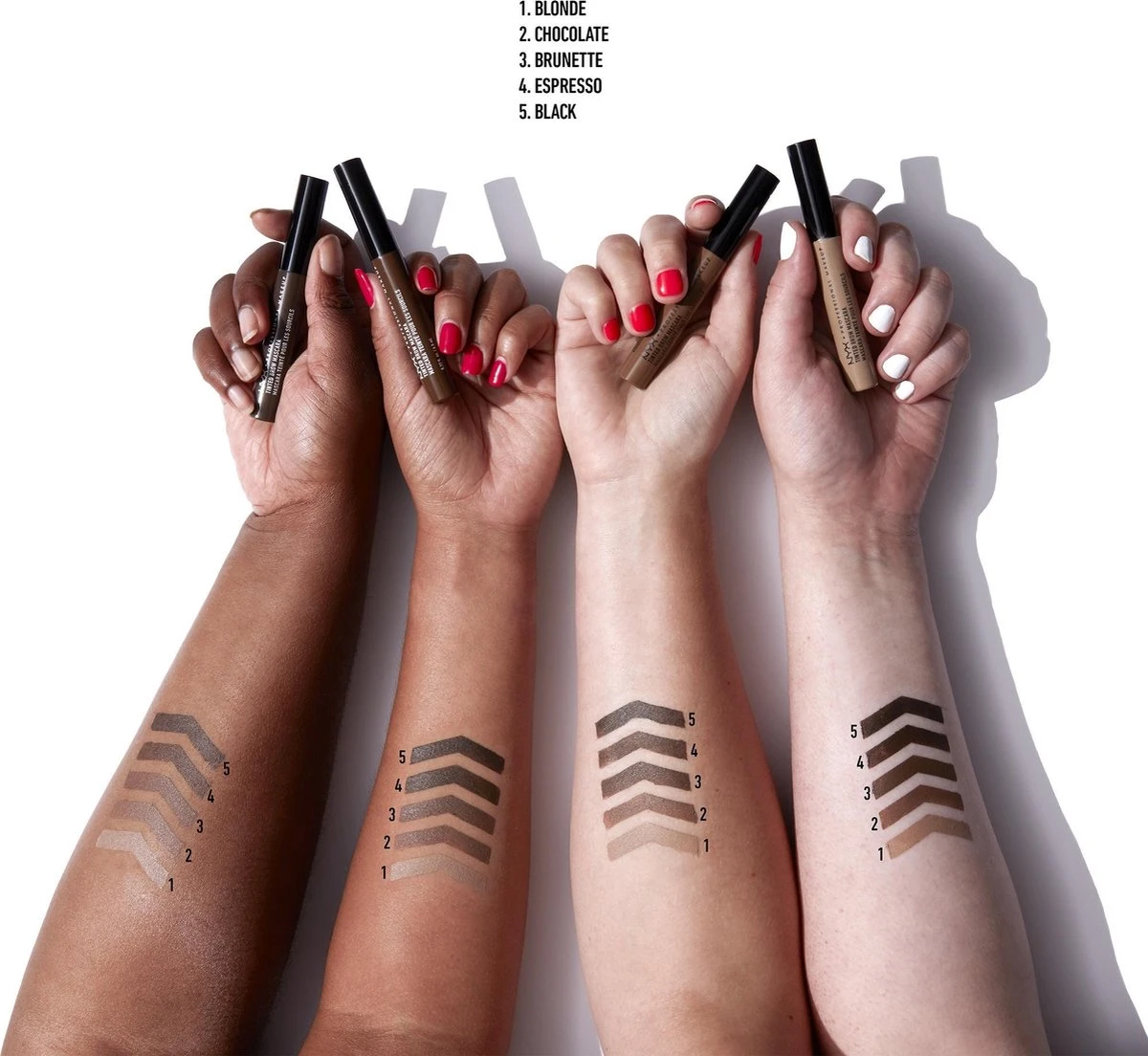 NYX Professional Makeup Tinted Brow Mascara - Chocolate TBM02 - Wenkbrauwgel 7 NYX Professional Makeup Tinted Brow Mascara - Chocolate TBM02 - Wenkbrauwgel - Afbeelding 5