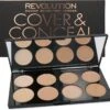 Makeup Revolution Cover & Conceal Cream Palette - Light 1 Makeup Revolution Cover & Conceal Cream Palette - Light -Cosmetica Winkel 1200x1122 3