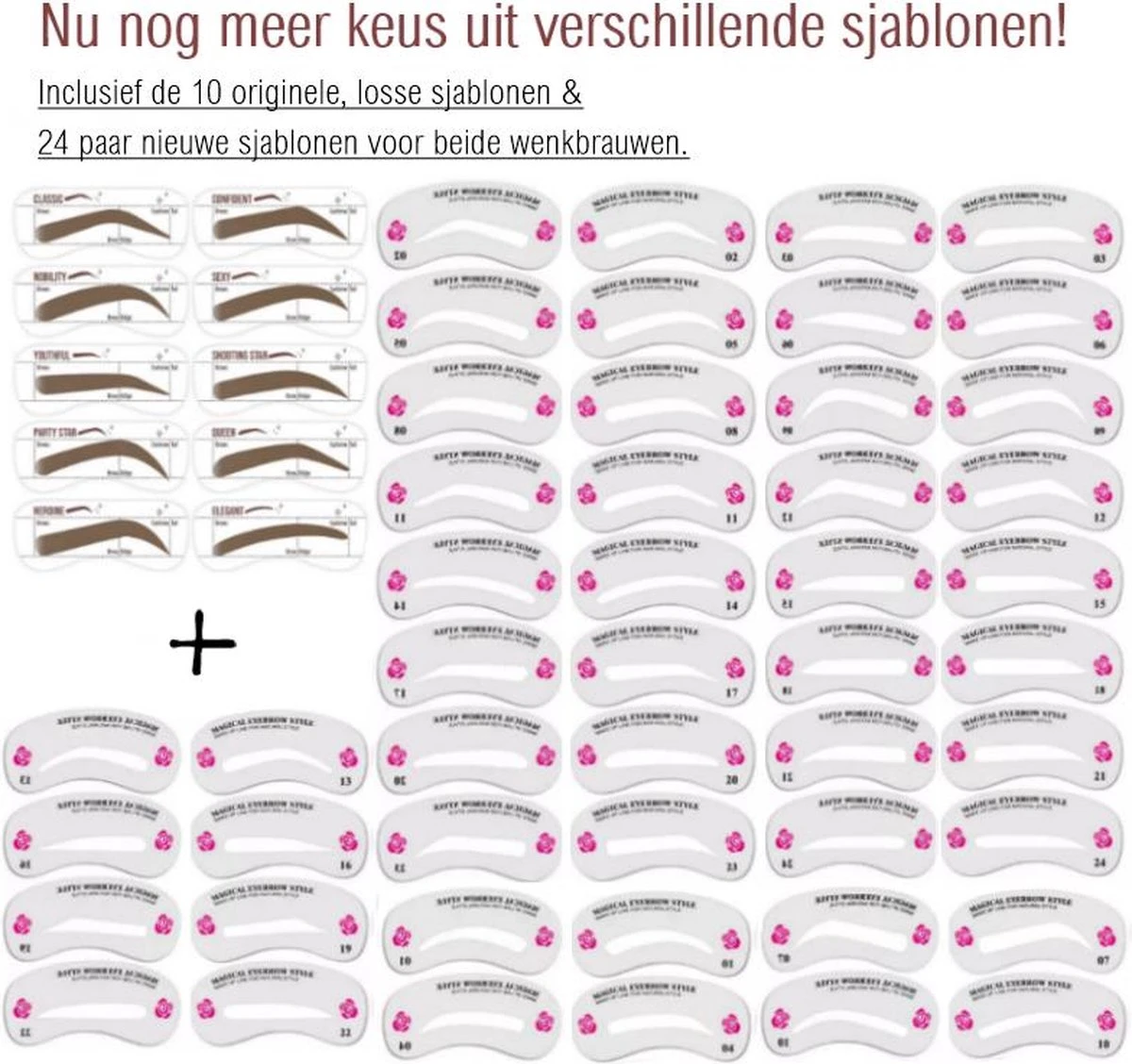 Merkloos Wenkbrauw Stempel – Brow Stamp – Stempelset – Make Up – Bruin – Incl. 34 Sjablonen – Incl. Wenkbrauw Borstel – Waterproof - Herbruikbaar - Cadeau Voor Haar 6 Merkloos Wenkbrauw Stempel – Brow Stamp – Stempelset – Make Up – Bruin – Incl. 34 Sjablonen – Incl. Wenkbrauw Borstel – Waterproof - Herbruikbaar - Cadeau Voor Haar - Afbeelding 4