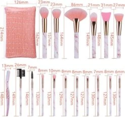 Makeup Kwasten - Makeup Set - Makeup Geschenksets - 16delig - Roze - Able & Borret 7 Makeup Kwasten - Makeup Set - Makeup Geschenksets - 16delig - Roze - Able & Borret -Cosmetica Winkel 1200x1132 5
