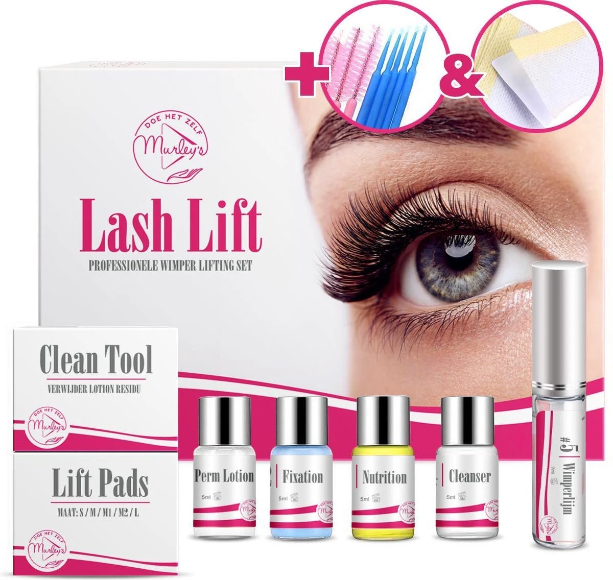 MURLEY’s Lash Lift Professionele Wimperlifting Set - Eyelash Lifting Kit - Wimperlift - Lashlift - 12 Weken Lang Perfect Gekrulde Wimpers - Geen Wimperkruller Meer Nodig 3 MURLEY’s Lash Lift Professionele Wimperlifting Set - Eyelash Lifting Kit - Wimperlift - Lashlift - 12 Weken Lang Perfect Gekrulde Wimpers - Geen Wimperkruller Meer Nodig