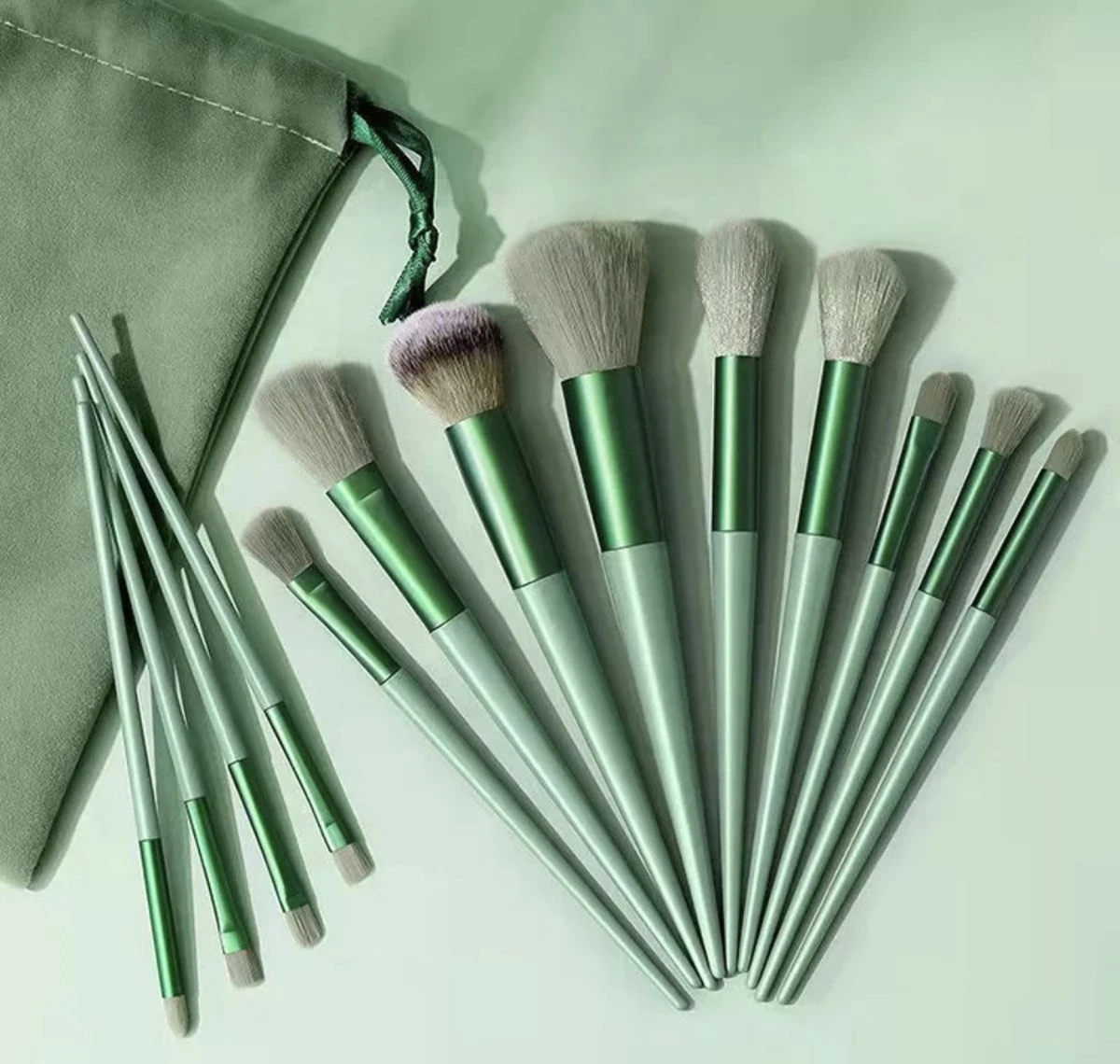 Without Lemons - Make Up Borstel - Kwasten - Set Van 13 - Brushes - Groen - Vegan 3 Without Lemons - Make Up Borstel - Kwasten - Set Van 13 - Brushes - Groen - Vegan
