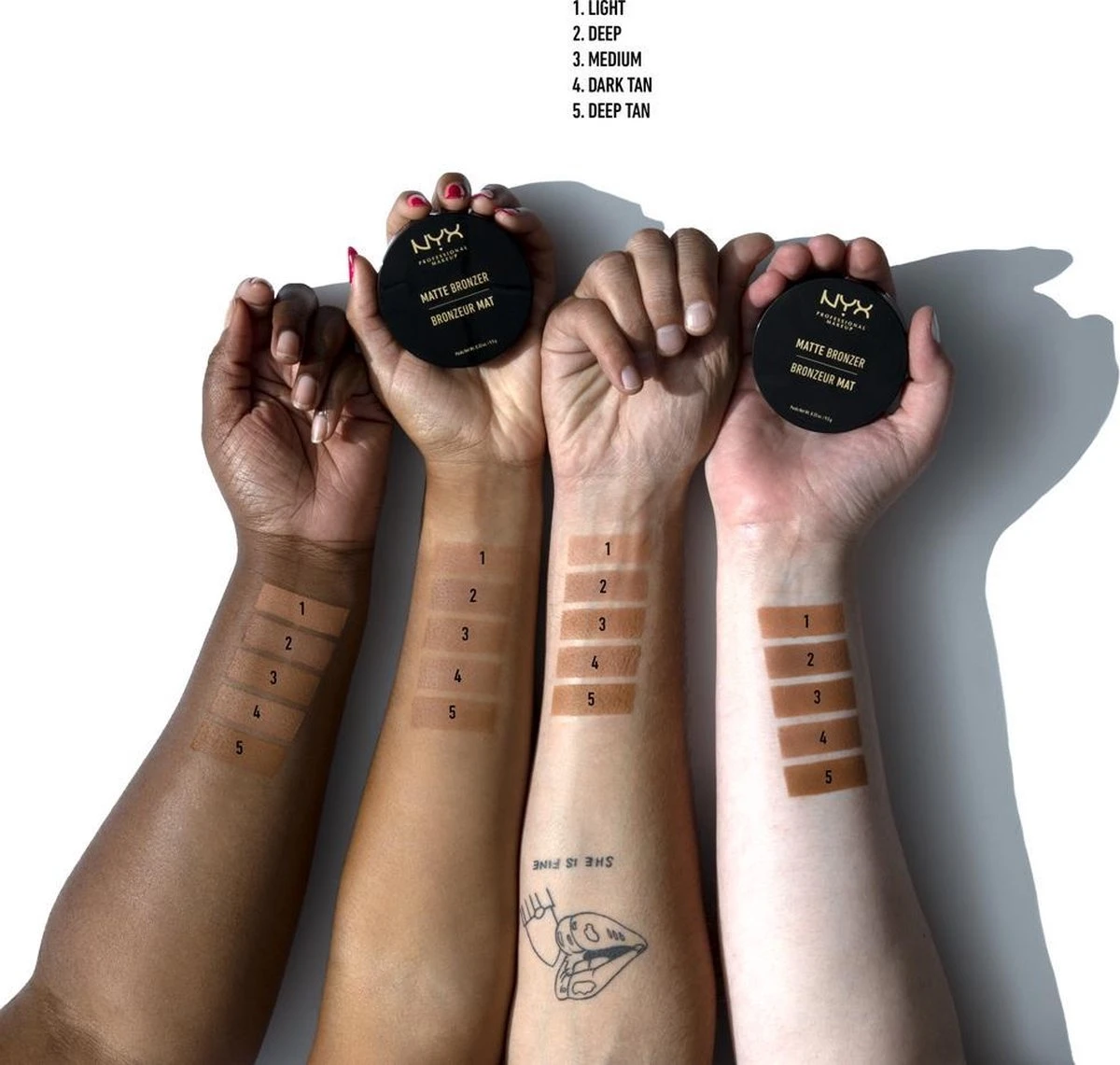 NYX Professional Makeup Matte Bronzer - Light MBB01 - Bronzer - 9,5 Gr 4 NYX Professional Makeup Matte Bronzer - Light MBB01 - Bronzer - 9,5 Gr - Afbeelding 2