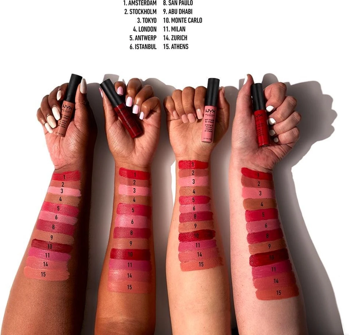 NYX Professional Makeup Soft Matte Lip Cream - London SMLC04 - Liquid Lippenstift - 8 Ml 6 NYX Professional Makeup Soft Matte Lip Cream - London SMLC04 - Liquid Lippenstift - 8 Ml - Afbeelding 4