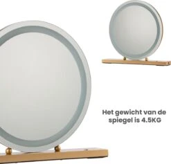 Nuvoo Make-up Spiegel - Visagie Spiegel - Hollywood Spiegel - Diameter 50cm - 3 Licht Tinten - Dimbaar - USB Telefoonoplader - Goud -Cosmetica Winkel 1200x1152 7