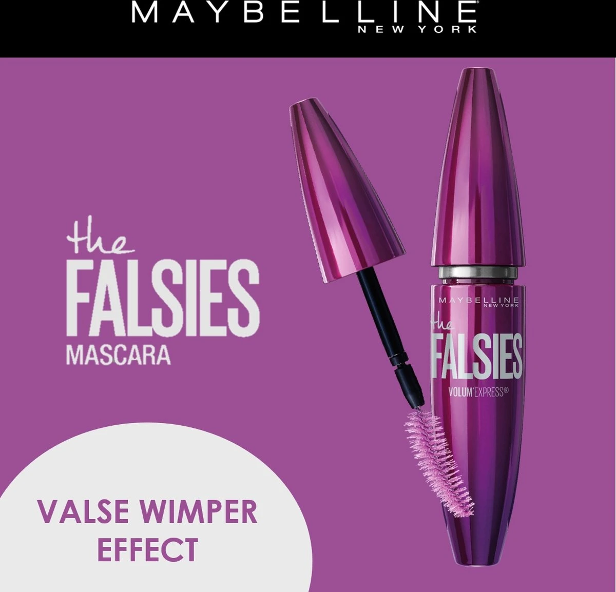 Maybelline Volum'Express Falsies - Zwart - Mascara 15 Maybelline Volum'Express Falsies - Zwart - Mascara - Afbeelding 13