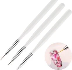 Merkloos Nail Art 3 Witte Penselen - Kwast - Eyelinerkwast - Liner - Brush - Fineliner - Totaal 3 Kwasten 6 Merkloos Nail Art 3 Witte Penselen - Kwast - Eyelinerkwast - Liner - Brush - Fineliner - Totaal 3 Kwasten -Cosmetica Winkel 1200x1159 24