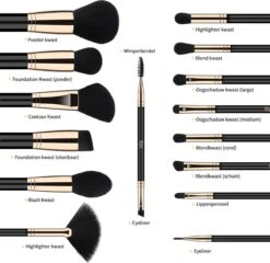 Nolad® - Make Up Kwasten Set - Professionele 15-delige Set - 100% VEGAN -Cosmetica Winkel 1200x1168 6