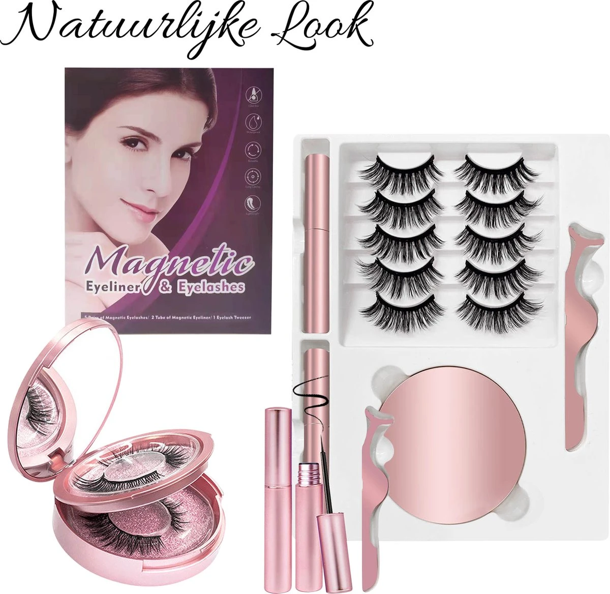 Merkloos Magnetische Wimpers - Natuurlijke Look - Magnetische Nep Wimpers Met 2 Magnetic Eyeliners En Applicator - Valse Wimpers - Magnetic Lashes - Magnetische Wimpers Set - 3D Fake Lashes 3 Merkloos Magnetische Wimpers - Natuurlijke Look - Magnetische Nep Wimpers Met 2 Magnetic Eyeliners En Applicator - Valse Wimpers - Magnetic Lashes - Magnetische Wimpers Set - 3D Fake Lashes