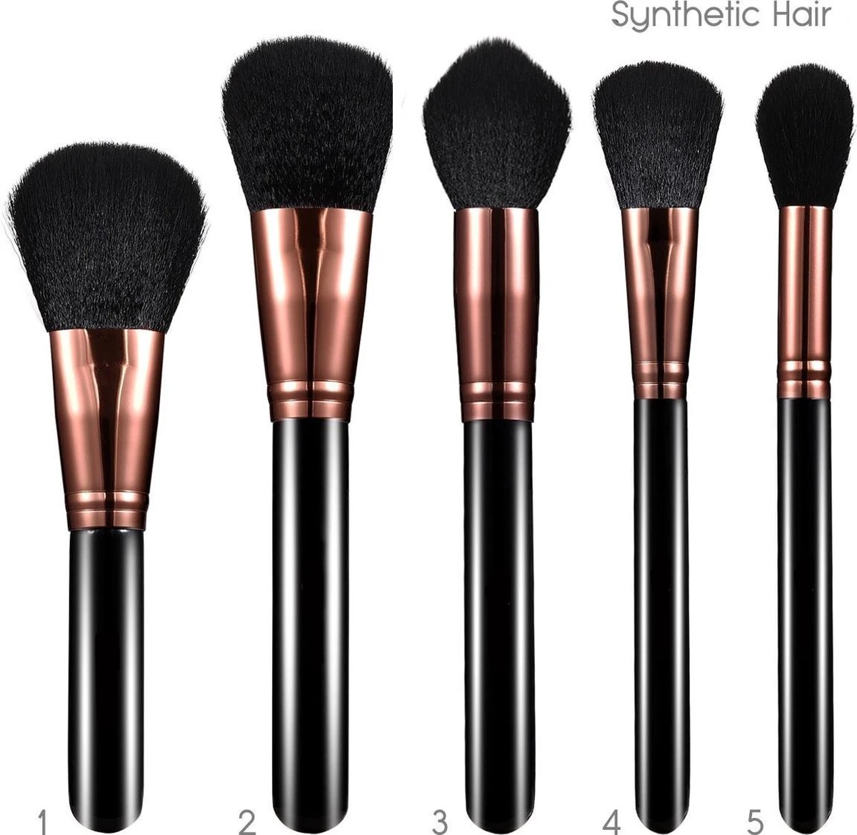 Evvie Professionele 29-delige Make-up Kwasten Set Deluxe Visagie Kwastenset 6 Evvie Professionele 29-delige Make-up Kwasten Set Deluxe Visagie Kwastenset - Afbeelding 4