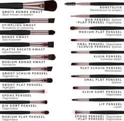 Evvie 20-delige Make-up Kwasten Set - Rosé Zwart 13 Evvie 20-delige Make-up Kwasten Set - Rosé Zwart -Cosmetica Winkel 1200x1171 2