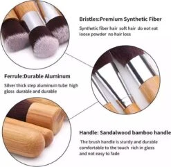 10-delig Bamboe Make-up Geschenkset- Make-up Kwasten - Make Up Brush- Poederkwast -Make Up Penselen Set -Foundation Kwast- Poeder Kwast- Concealer Brush- Lip Brush -Cosmetica Winkel 1200x1171 3