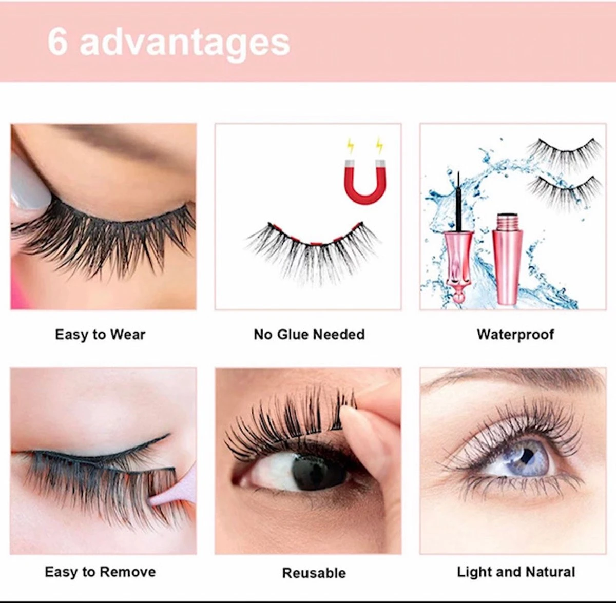 Nepwimpers - Nep Wimpers - Valse Wimpers - Lashes - False Lashes - Magnetische Wimpers - Magnetische Eyeliner - Miami 15 Nepwimpers - Nep Wimpers - Valse Wimpers - Lashes - False Lashes - Magnetische Wimpers - Magnetische Eyeliner - Miami - Afbeelding 13