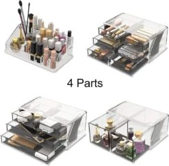 Make-up Cosmetische Organizer Opbergladen Display Dozen Case Met Laden (12D, Transparant) -Cosmetica Winkel 1200x1176 11