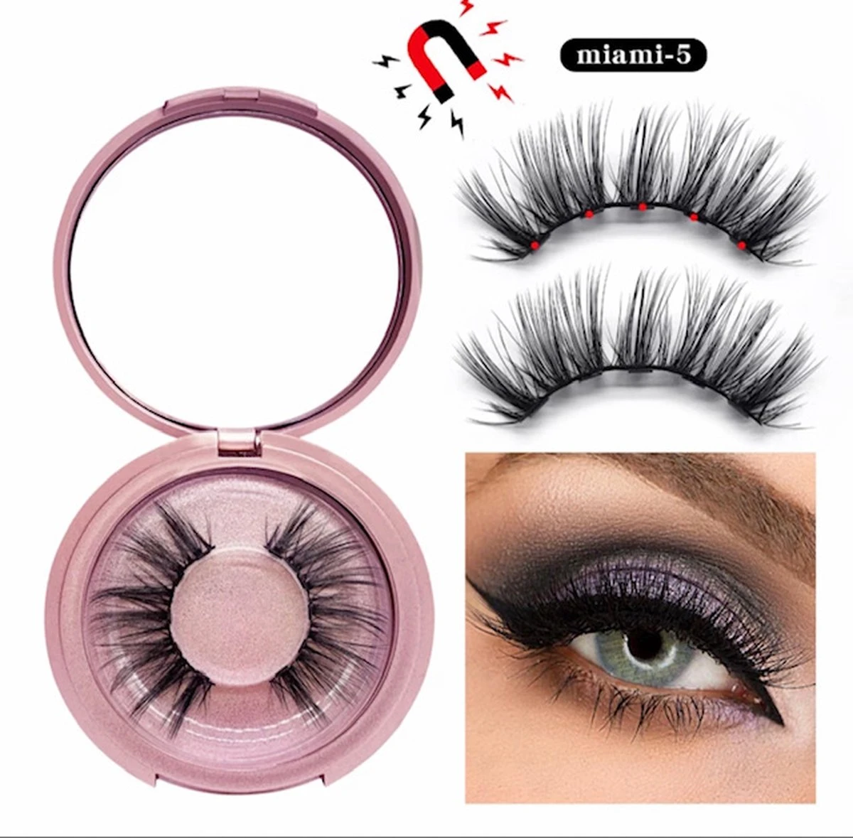 Nepwimpers - Nep Wimpers - Valse Wimpers - Lashes - False Lashes - Magnetische Wimpers - Magnetische Eyeliner - Miami 19 Nepwimpers - Nep Wimpers - Valse Wimpers - Lashes - False Lashes - Magnetische Wimpers - Magnetische Eyeliner - Miami - Afbeelding 17