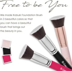 Foundation Borstel Roze - Lamora - Make-Up Kwast 11 Foundation Borstel Roze - Lamora - Make-Up Kwast -Cosmetica Winkel 1200x1180 5