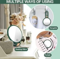 FOGARI Handspiegel Met 1 X 10 X Vergroting, Dubbelzijdige Make-upspiegel, Draagbare Kleine Spiegel, Inklapbare Verstelbare Spiegel Met Handvat, Ronde Reisspiegel, Make-upspiegel, Tafelspiegel, 360 Graden Draaibaar -Cosmetica Winkel 1200x1184 13