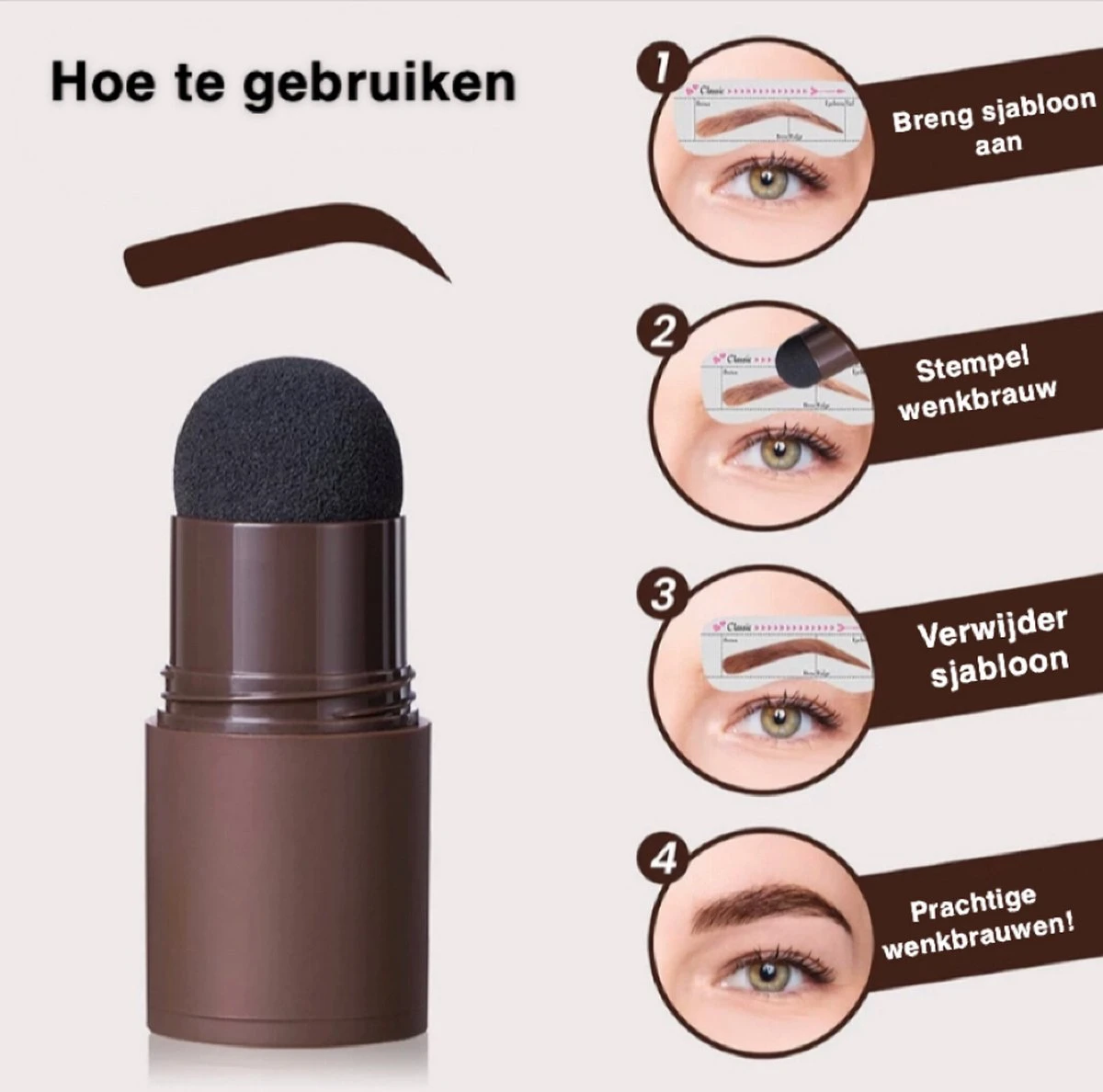 Kopari Wenkbrauw Stempel - Wenkbrauw Stempel - Make Up Inclusief Sjablonen - Eyebrow Stamp - Stempelset - Brow Stamp - Wenkbrauw Sjabloon 5 Kopari Wenkbrauw Stempel - Wenkbrauw Stempel - Make Up Inclusief Sjablonen - Eyebrow Stamp - Stempelset - Brow Stamp - Wenkbrauw Sjabloon - Afbeelding 3