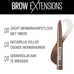 Maybelline Brow Extensions - 02 Soft Brown - Bruin Wenkbrauwpotlood - 10,5 Gr. 20 Maybelline Brow Extensions - 02 Soft Brown - Bruin Wenkbrauwpotlood - 10,5 Gr. -Cosmetica Winkel 1200x1188 5