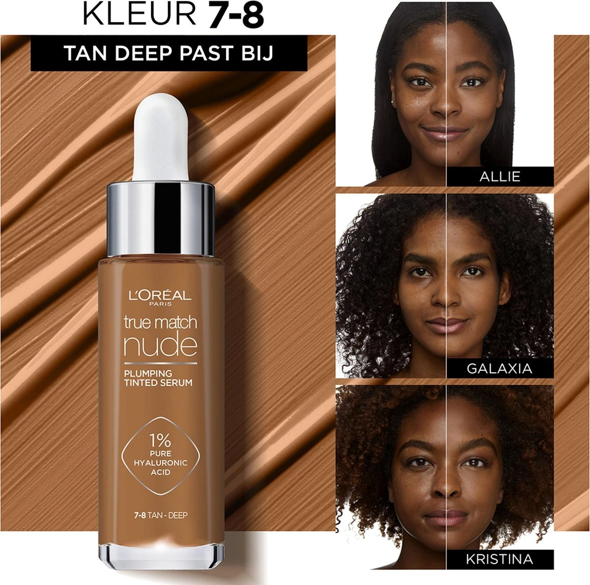 L'Oréal Paris True Match Tinted Serum FOundation - 7-8 Tan Deep - 30ml 7 L'Oréal Paris True Match Tinted Serum FOundation - 7-8 Tan Deep - 30ml - Afbeelding 5