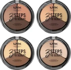 NYX Professional Makeup 3 Steps To Sculpt Face Sculpting Palette - Light 3STS02 - Highlighter En Contouring Make-up - 15 Gr 11 NYX Professional Makeup 3 Steps To Sculpt Face Sculpting Palette - Light 3STS02 - Highlighter En Contouring Make-up - 15 Gr -Cosmetica Winkel 1200x1192 10